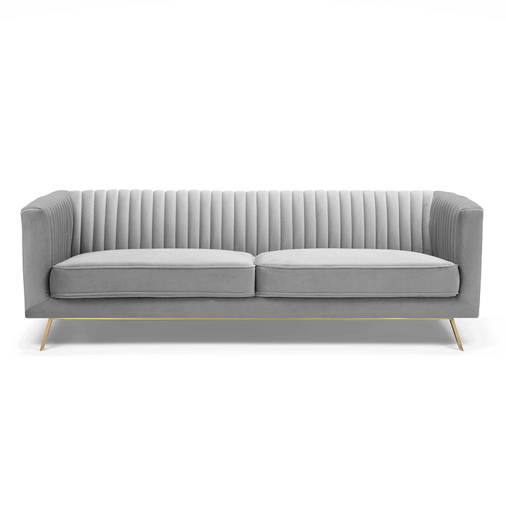 LUMENS Velvet 3 Seater Sofa