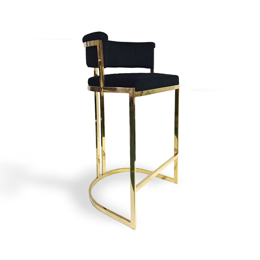 ORION Velvet Bar Stool BLack