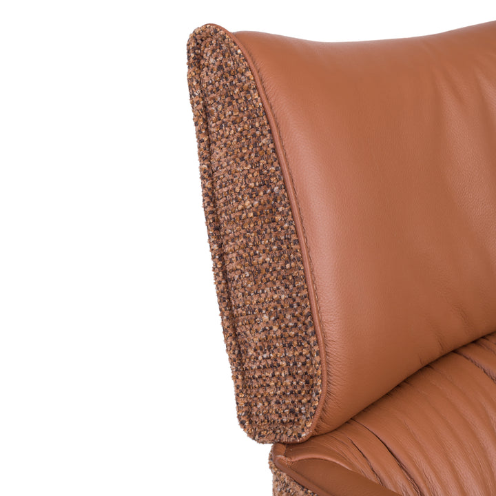 MAELIS Modern Leather Swivel Dining Chair with Armrests