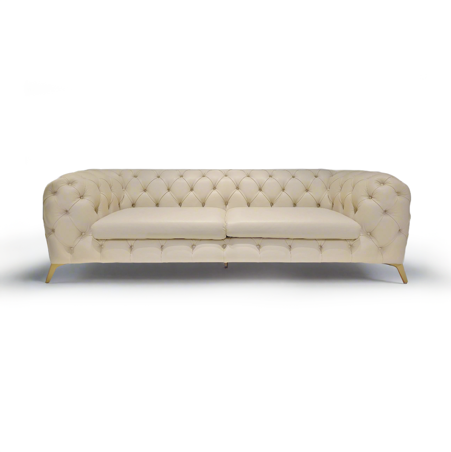 BATAL Tufted Full Leather 3 Seater Sofa - NT Concepts Italia