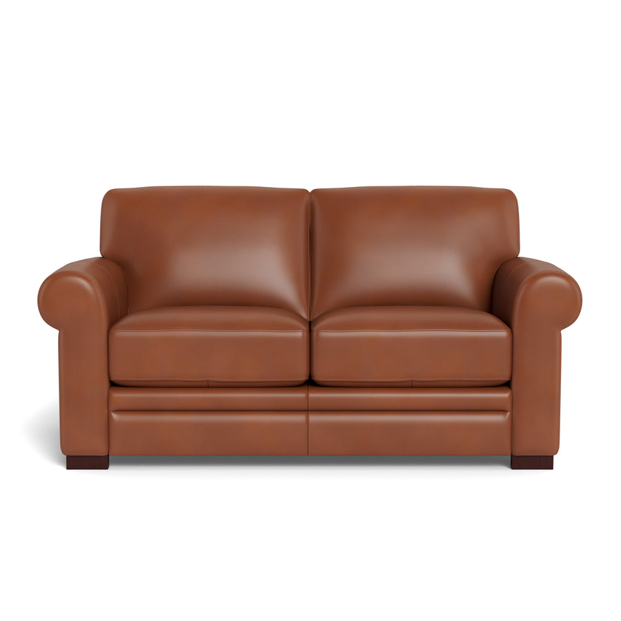 BROOKFIELD Brown Leather Sofa Collection 2 Seater