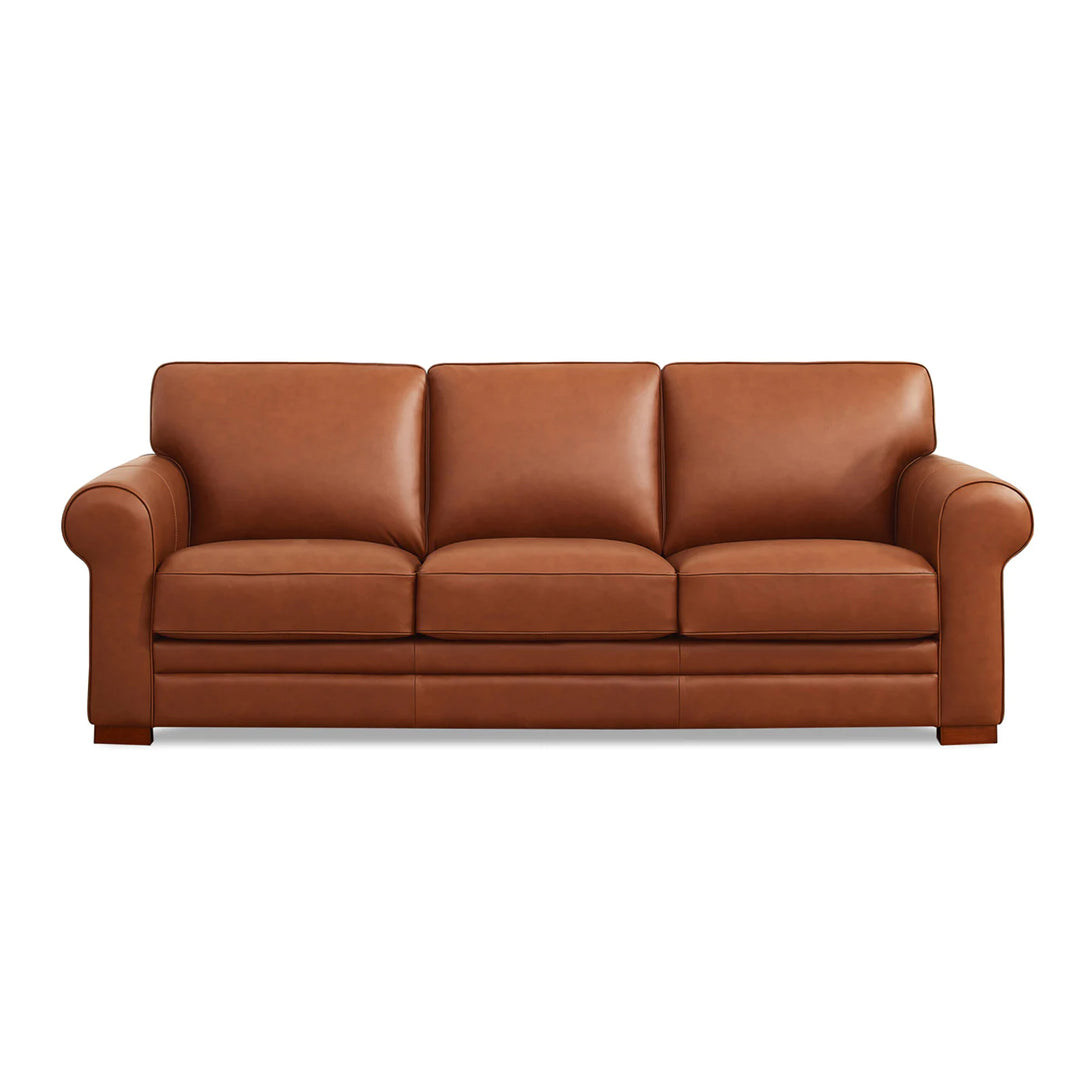 BROOKFIELD Brown Leather Sofa Collection 3 Seater