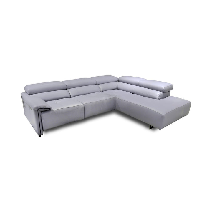 BROOKLYN Full Leather Power Motion Sectional – NT Concepts Italia Right