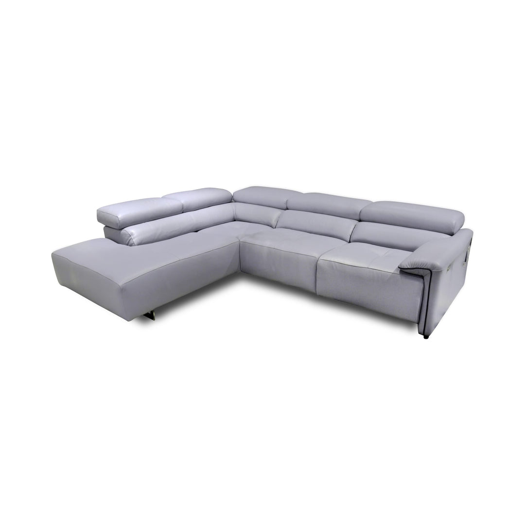 BROOKLYN Full Leather Power Motion Sectional – NT Concepts Italia Left