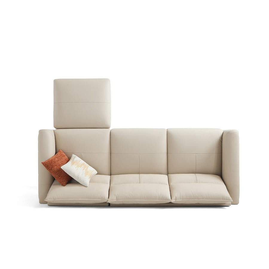 ANIKA Leathaire Sectional Sofa with Ottoman
