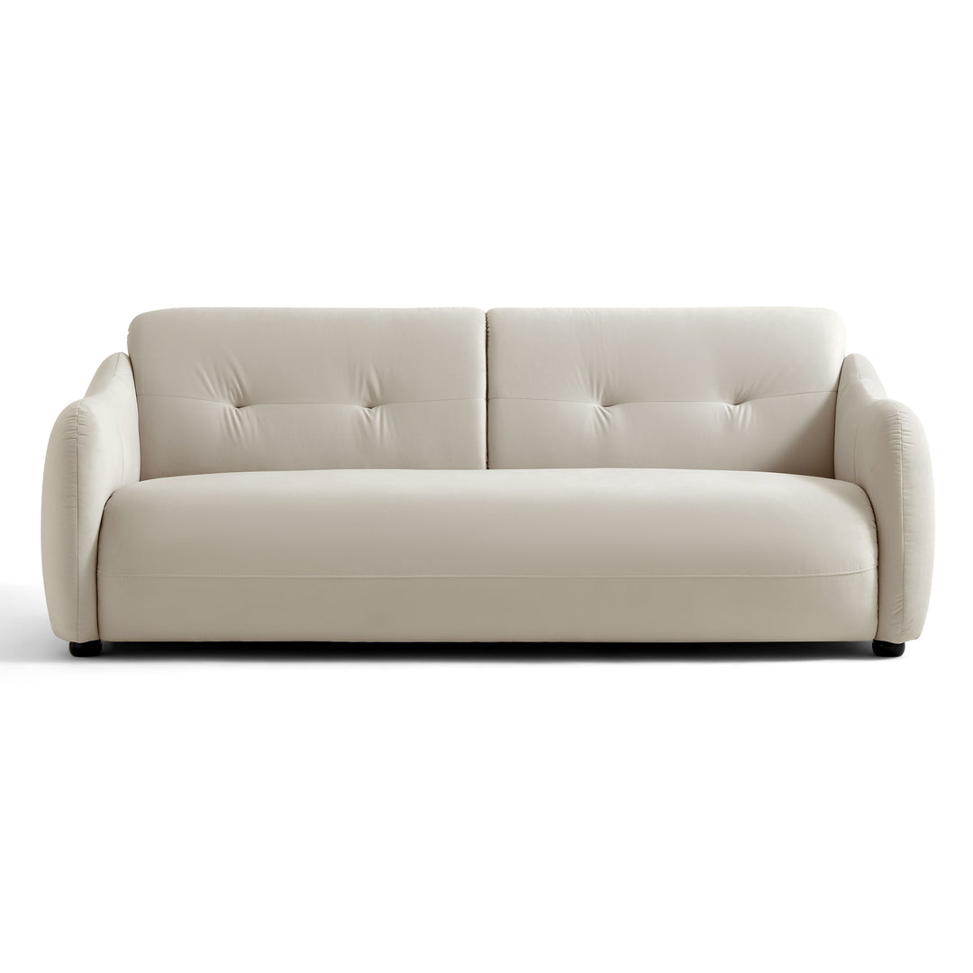 BOSTON 2 Seat Greige Velvet Sofa