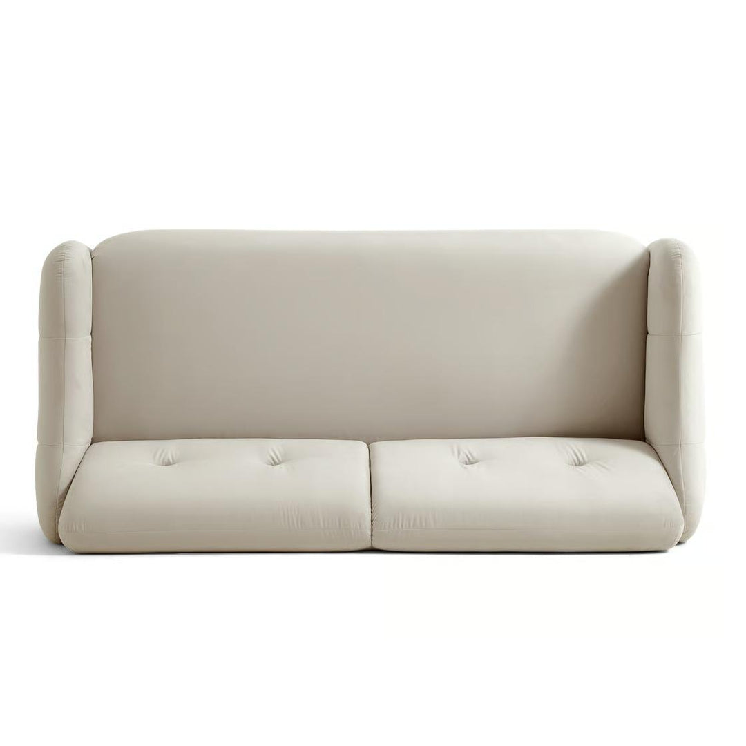 BOSTON 2 Seat Greige Velvet Sofa
