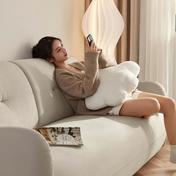 BOSTON 2 Seat Greige Velvet Sofa