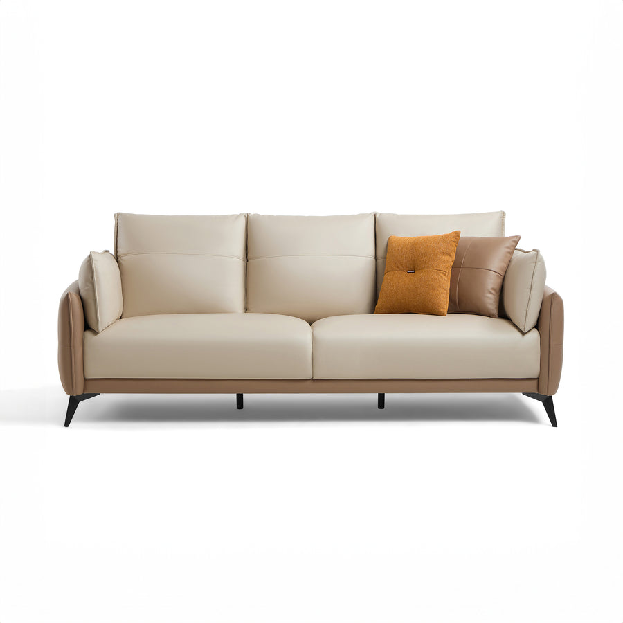 PAIGE Comfort Leathaire Sofa Brown