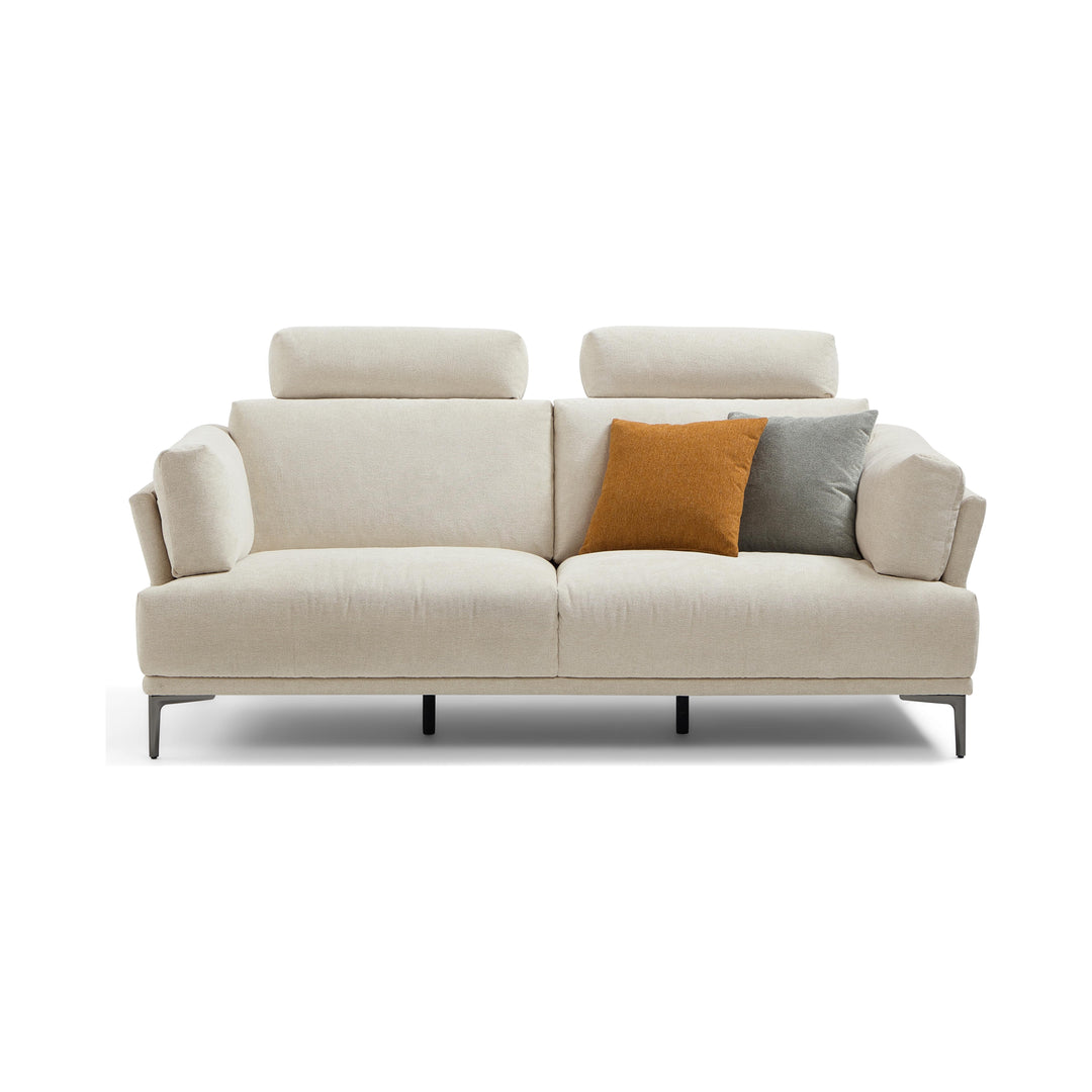 LAMONT Light Grey Sofa with Headrest