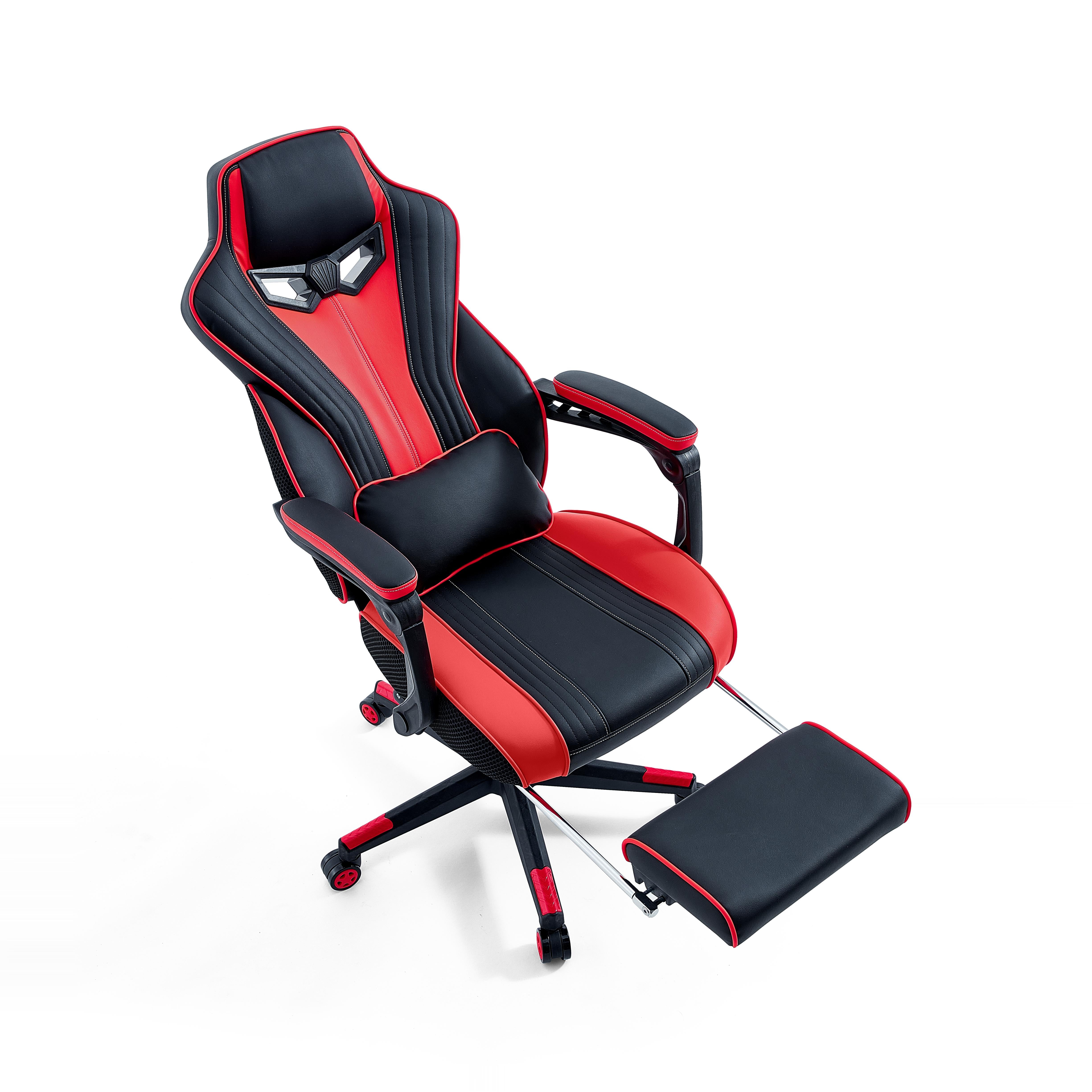 LEXI Red and Black Gaming Chair with Footrest – Home Quarters