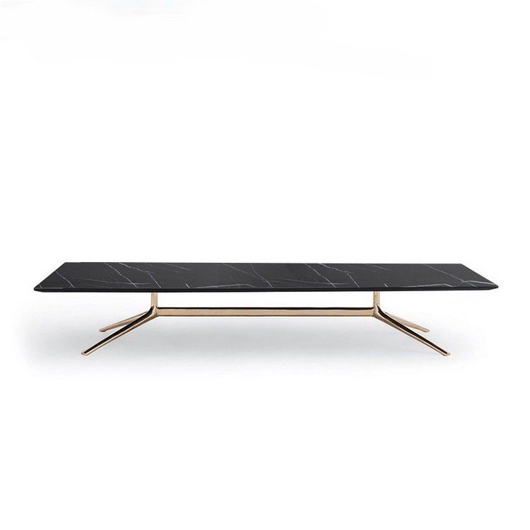 JOHNSON Black Ceramic Coffee Table Large