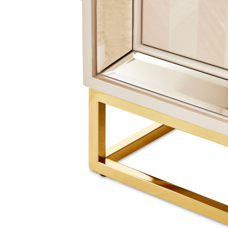 CARMELA Shimmer Ivory Console Table - Michael Amini