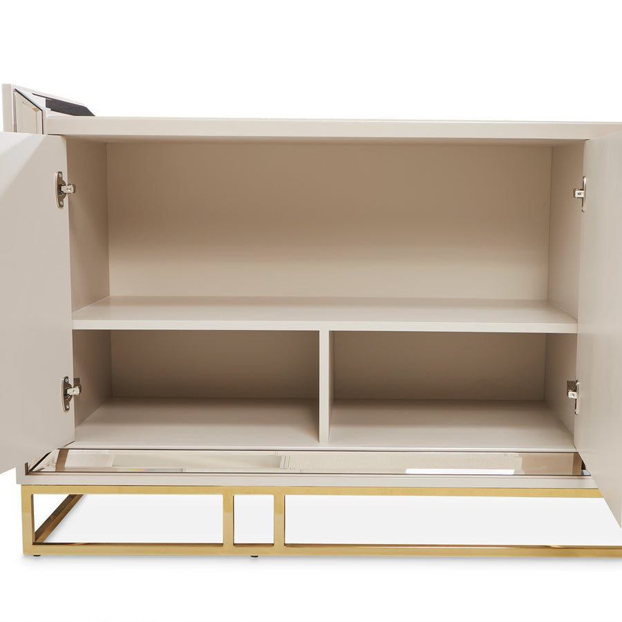 CARMELA Shimmer Ivory Console Table - Michael Amini