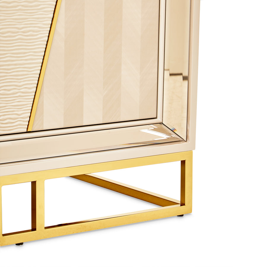 CARMELA Shimmer Ivory Console Table - Michael Amini