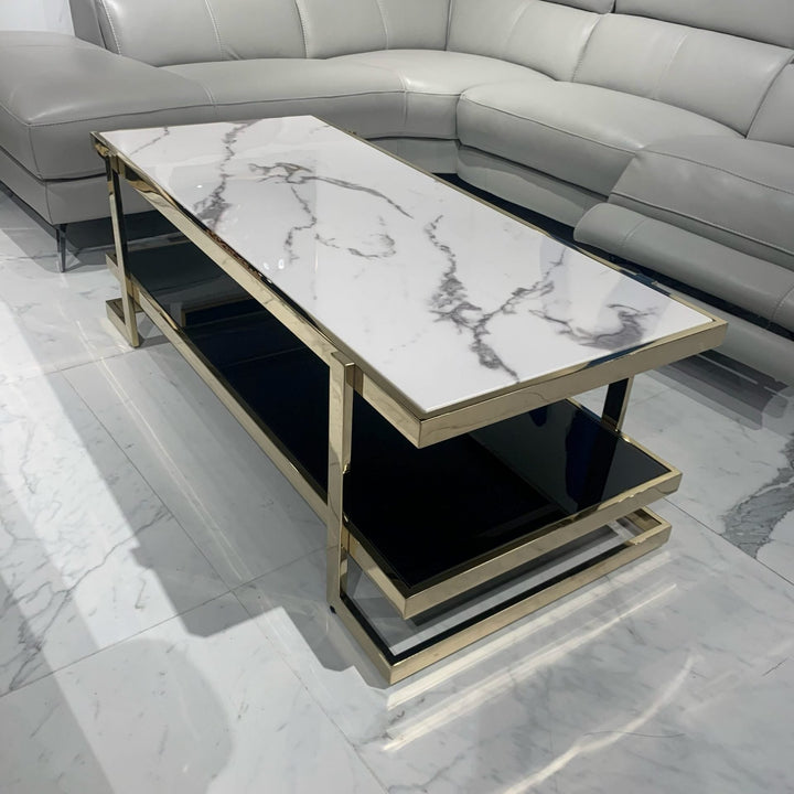 STELLA Faux Marble Coffee Table