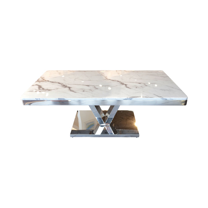SARAH White Faux Marble Coffee Table