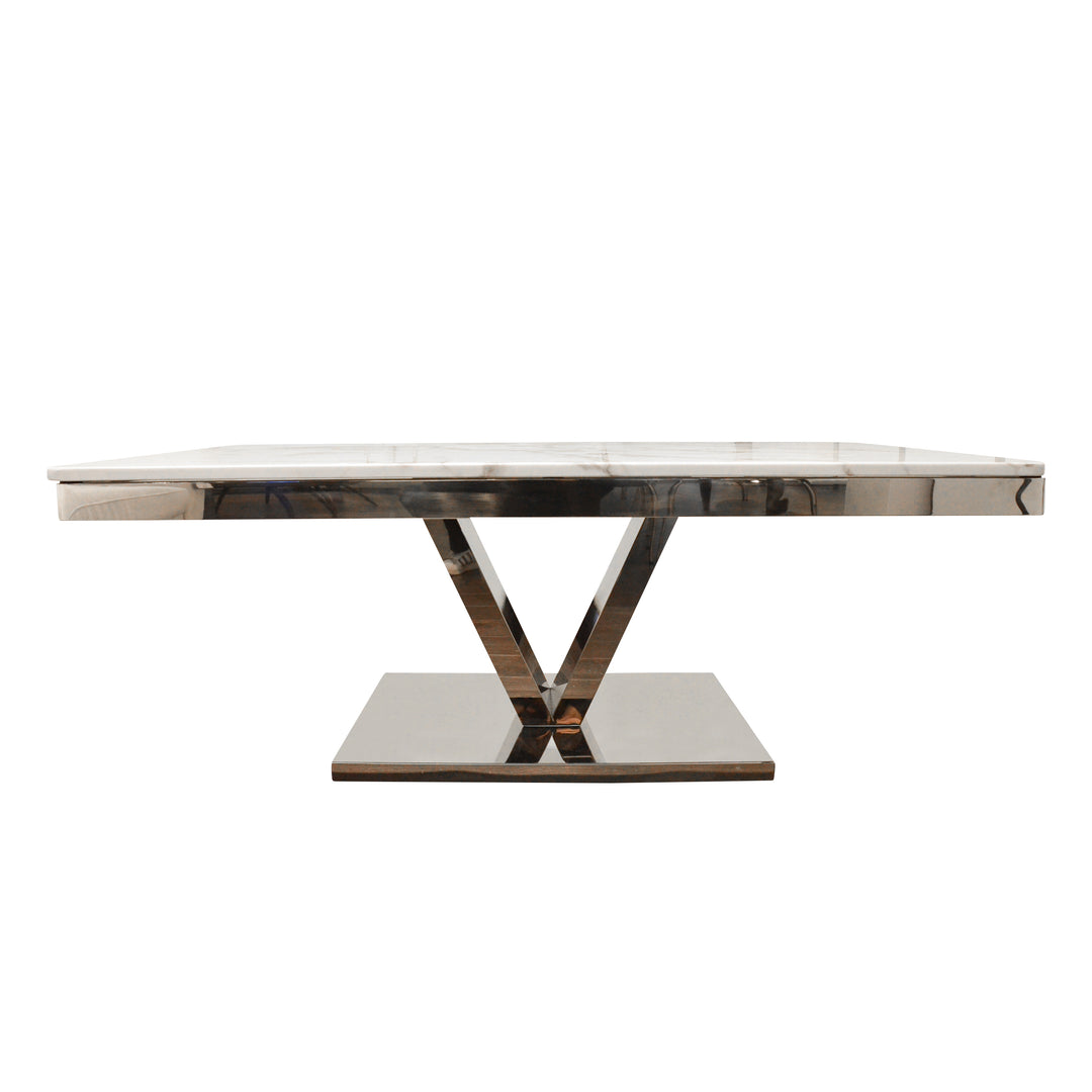 SARAH White Faux Marble Coffee Table