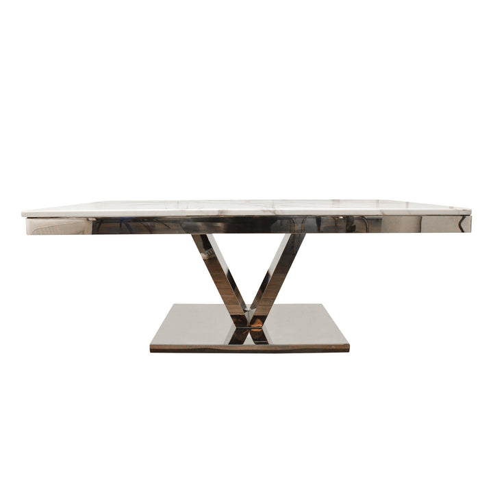 SARAH White Faux Marble Coffee Table