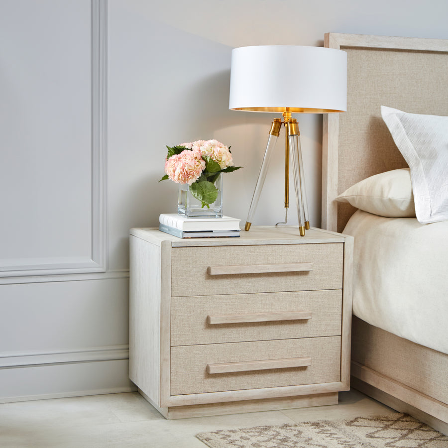 COTIERE Linen Wood Bed