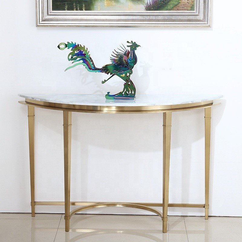 ARC Curved Marble Console Table