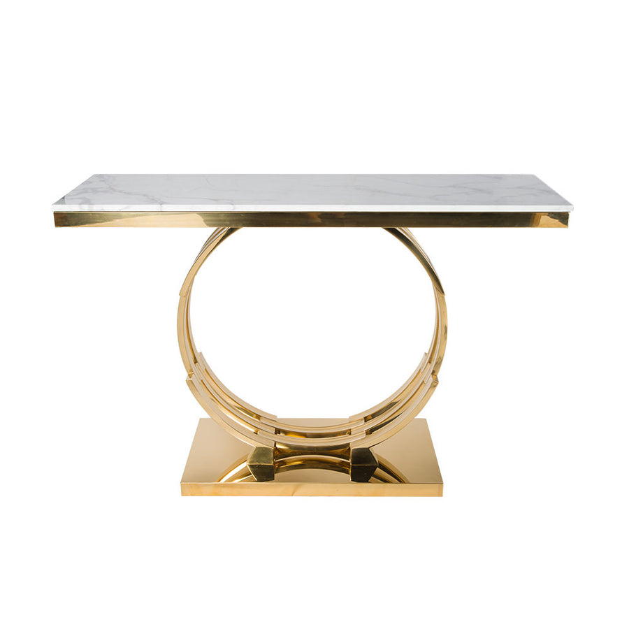 CLEO Faux Marble Console Table