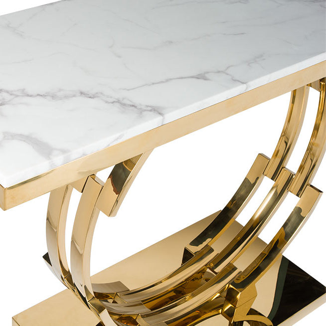 CLEO Faux Marble Console Table