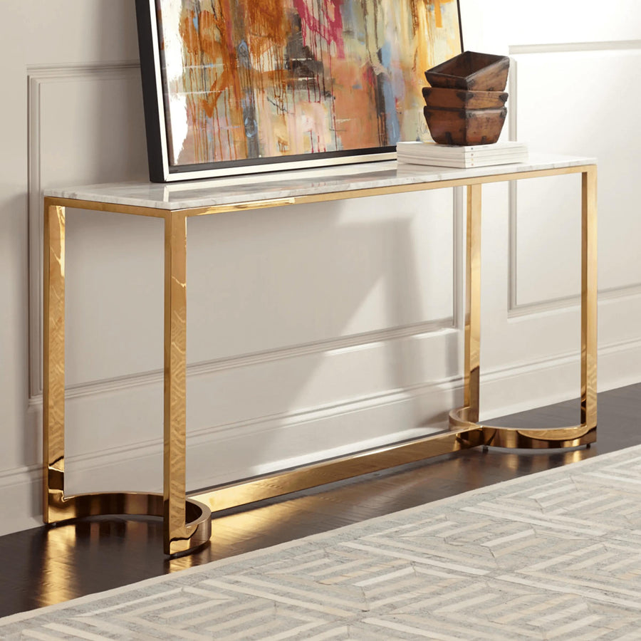 JASMINE White Marble Console Table