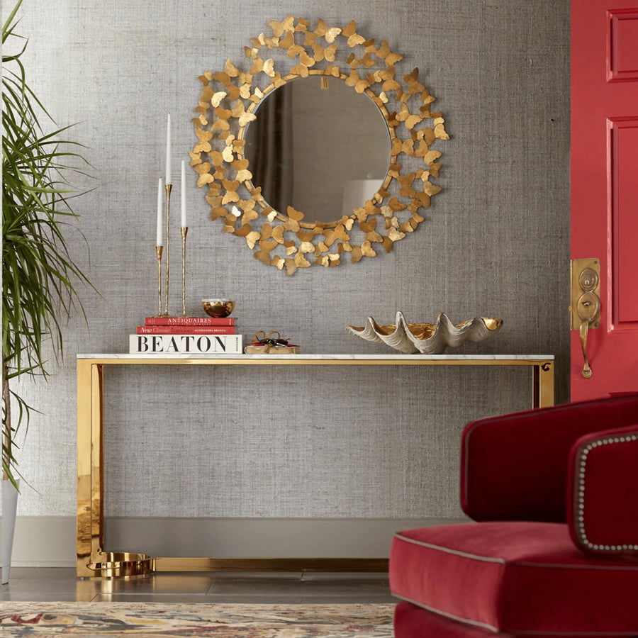 JASMINE White Marble Console Table