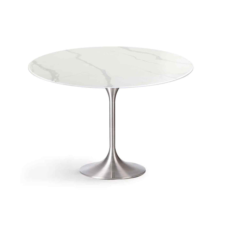 CREED Modular Round Dining Table Art Stone Silver