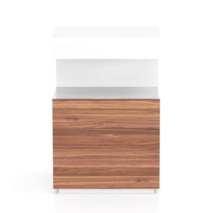 SIENNE White and Walnut Nightstand