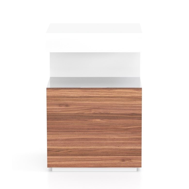 SIENNE White and Walnut Nightstand