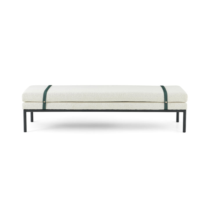 DECLAN Metallic-Framed Bedroom Bench