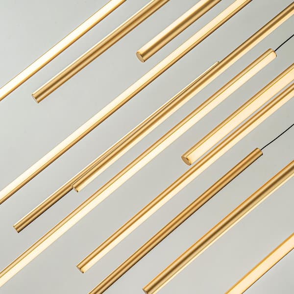 CELESTINE Minimalist Adjustable LED Gold Chandelier