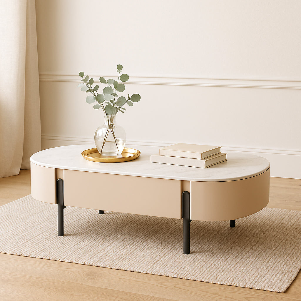 OPALINE Ice Jade Sintered Stone Coffee Table