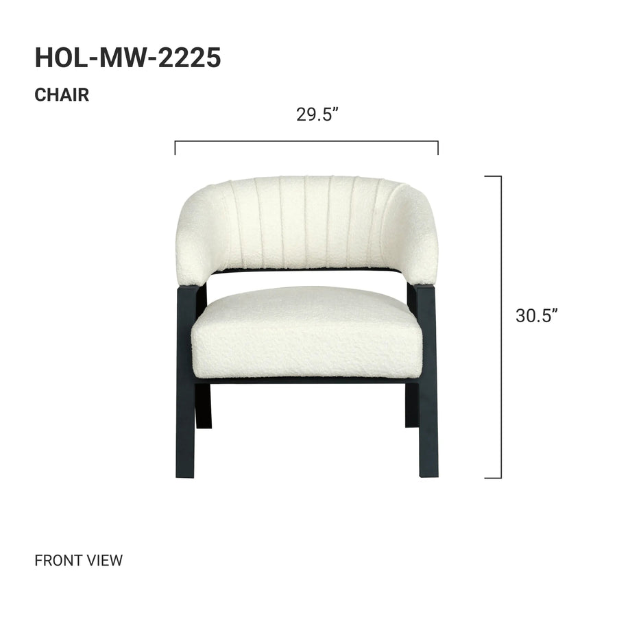 HALLSTATT Boucle Fabric Accent Chair