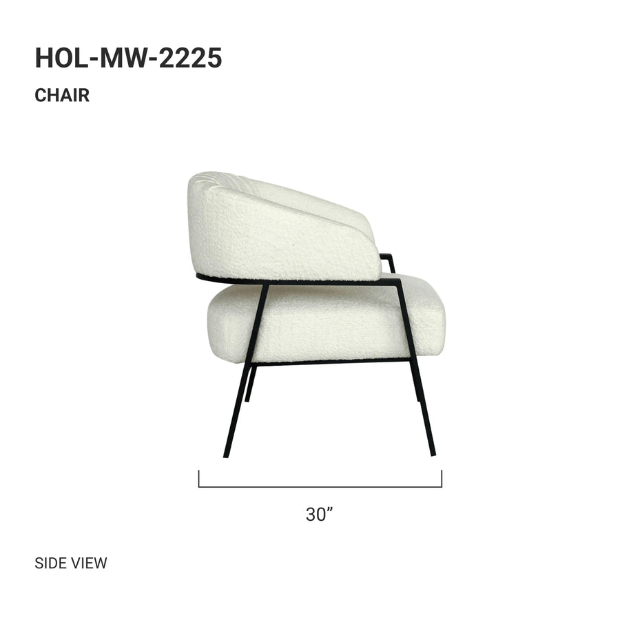 HALLSTATT Boucle Fabric Accent Chair