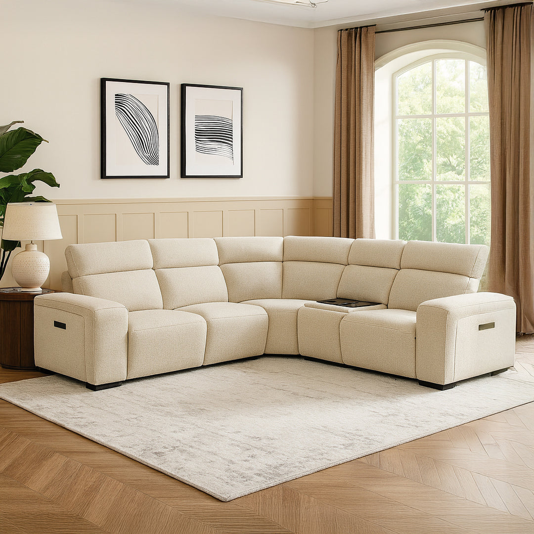 LEONTIS Power Motion Sectional Sofa with USB Console
