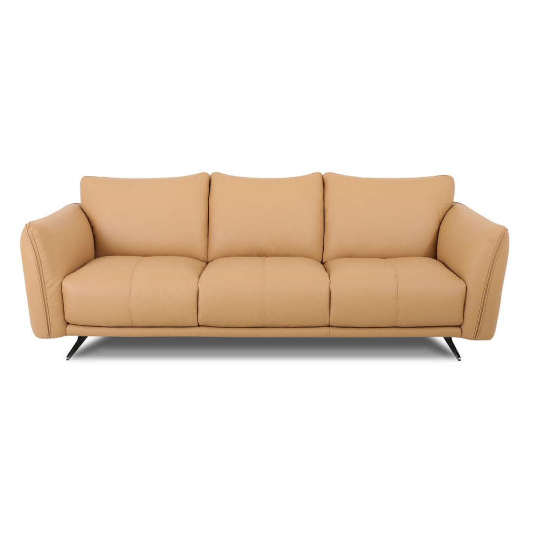 THALIOS Feather-and-Fiber Leather Sofa