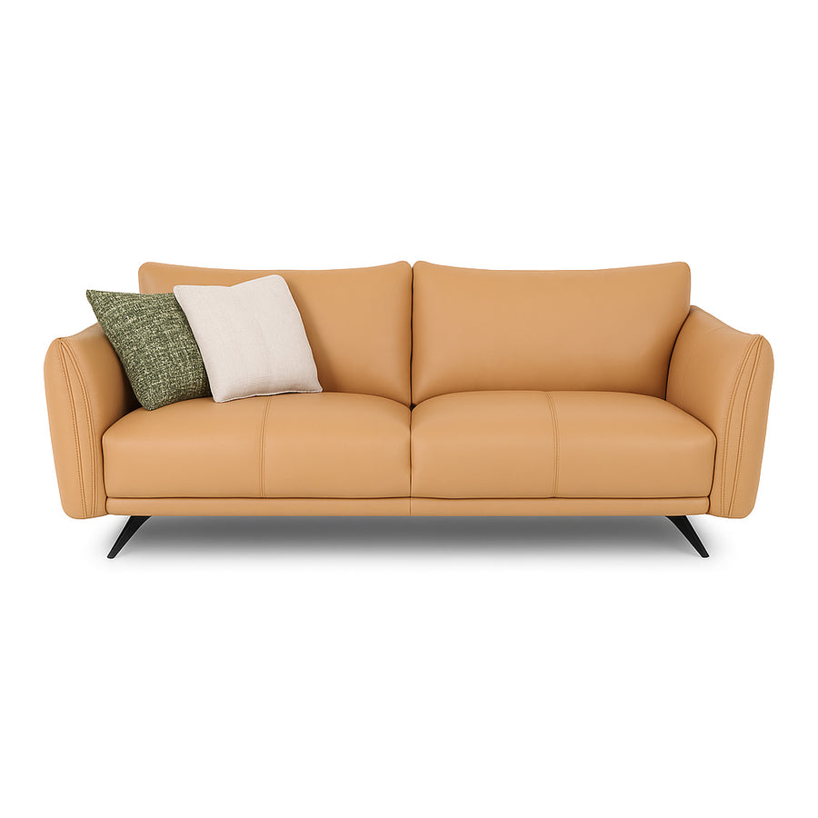 THALIOS Feather-and-Fiber Leather Sofa