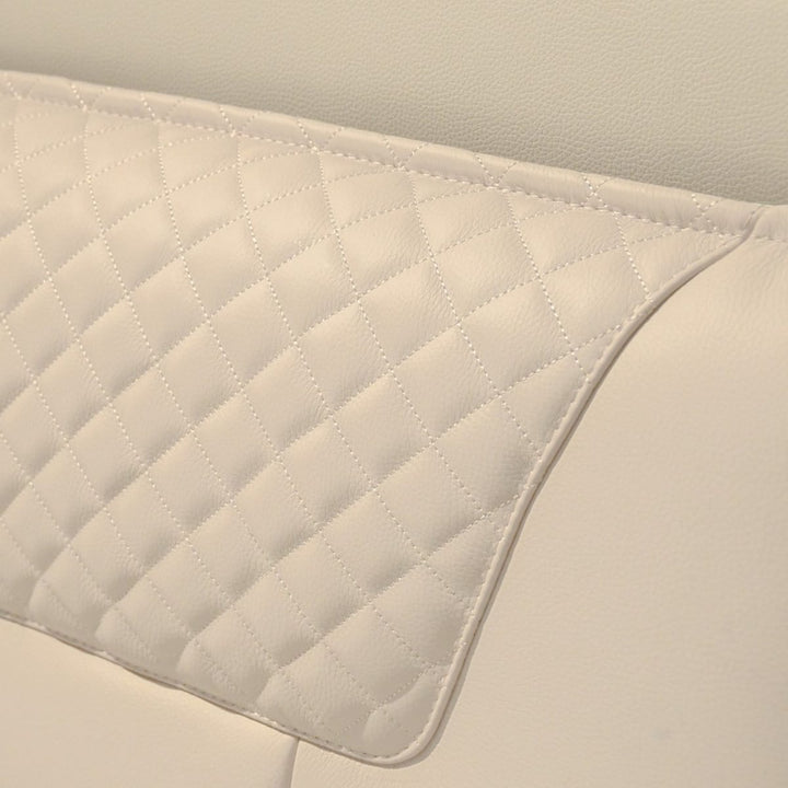 KINSLEY Diamond Stitch Leather Bed
