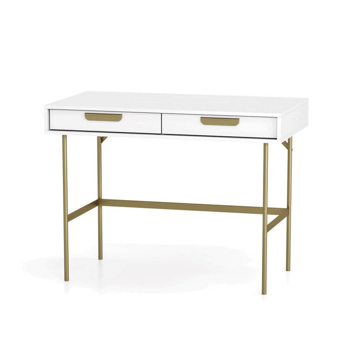 MADELYN Lacquered White Accent Desk