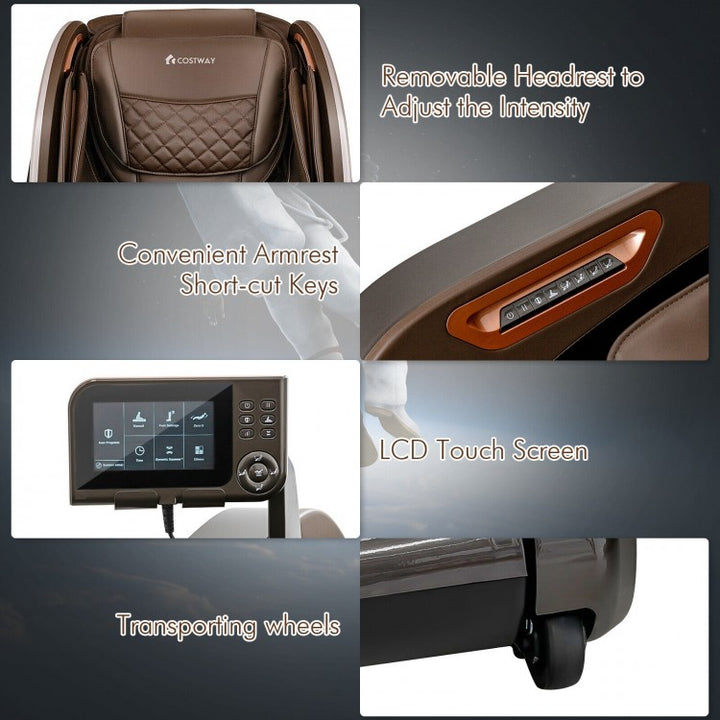 COSTWAY Zero Gravity Full-Body Massage Recliner