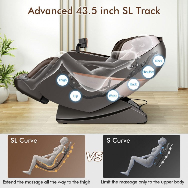 COSTWAY Zero Gravity Full-Body Massage Recliner