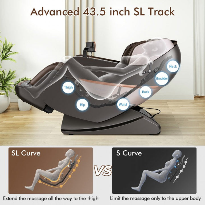COSTWAY Zero Gravity Full-Body Massage Recliner
