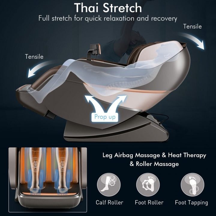 COSTWAY Zero Gravity Full-Body Massage Recliner