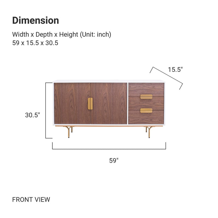 KIRK White Wooden Sideboard