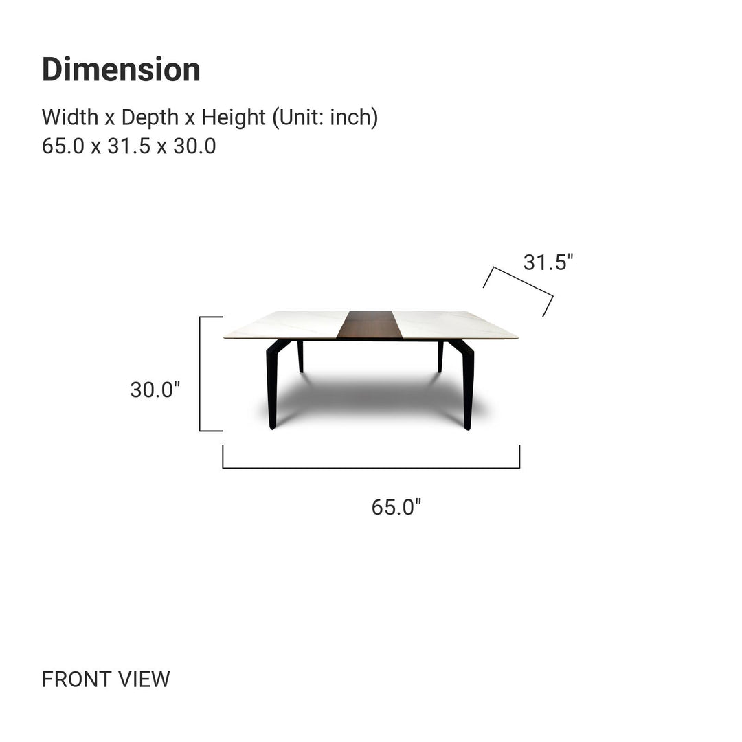 ANSON Ceramic Extendable Dining Table