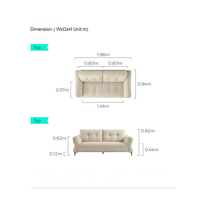 LUCAS Velvet 3 Seater Sofa