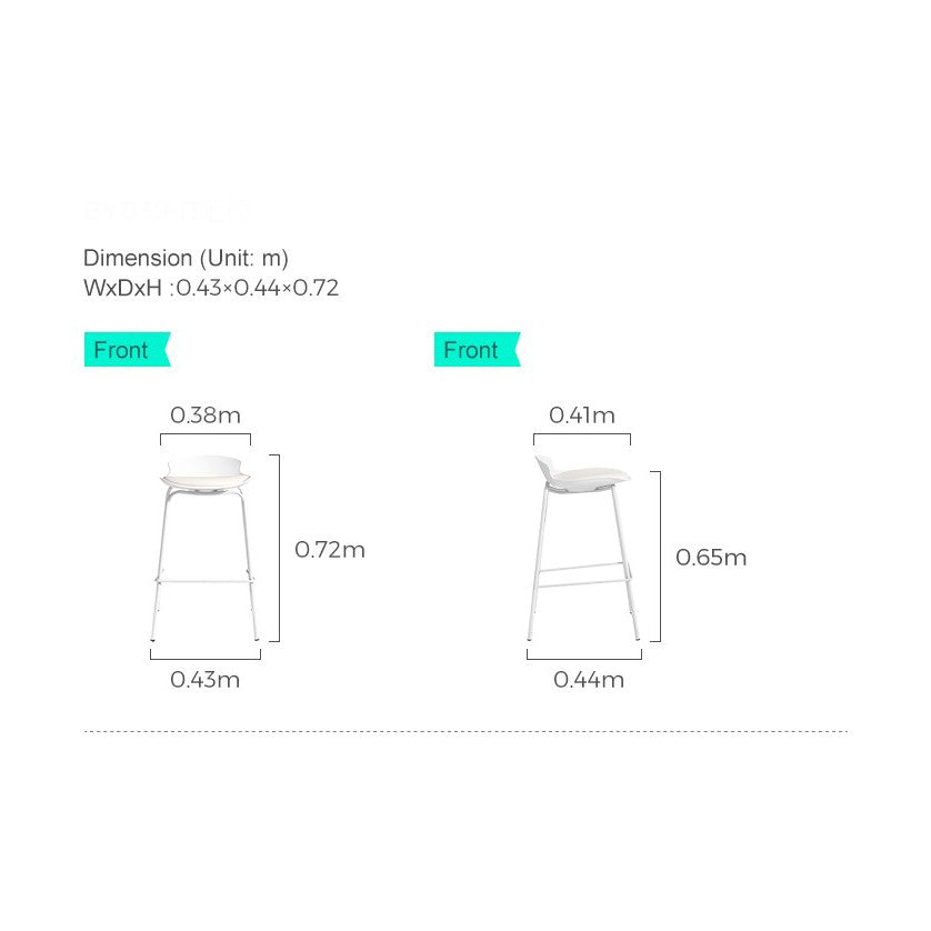 WINSTON Minimalist White Bar Stool – Home Quarters Furnishings